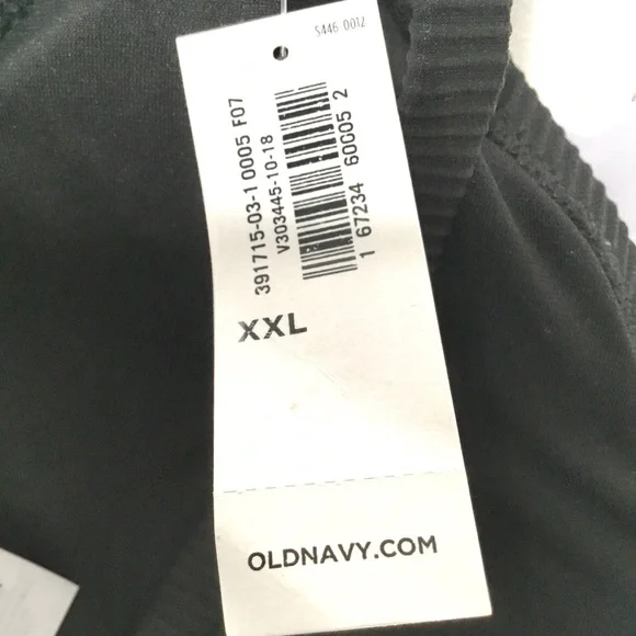 Old Navy Bikini Top XXL Black Triangle Ribbed - Picture 7 of 8